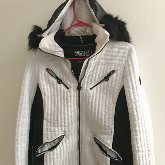 michael kors white winter coat